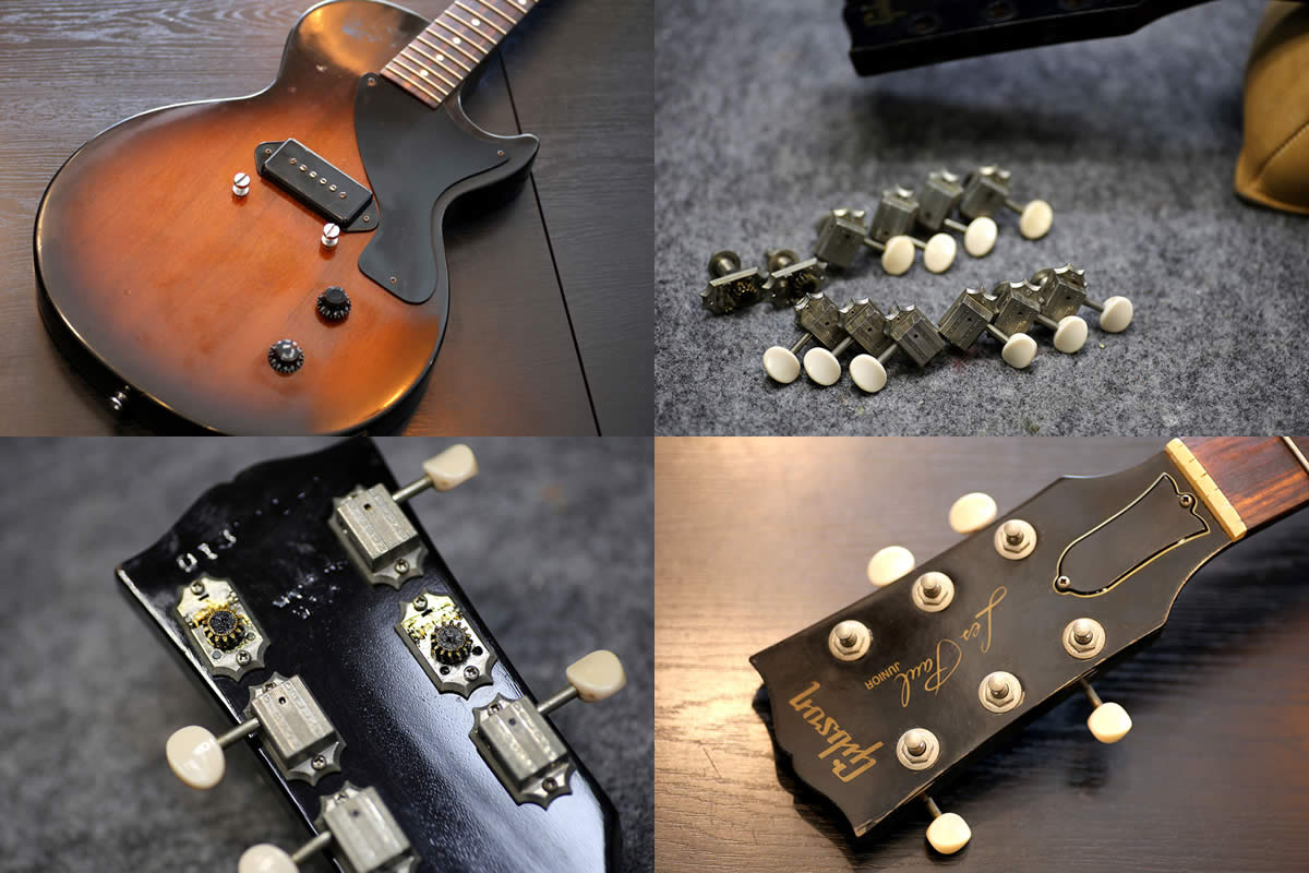 【ジャンク】国産レスポールタイプ エレキギター（Gibsonロゴ/ペグ交換済） Gibson LesPaul Jr - ペグ交換 - SPREAD SOUND スプレッドサウンド