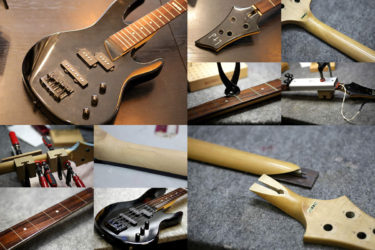 ESP LTD Bass – ネック折れ、フレットレス改造