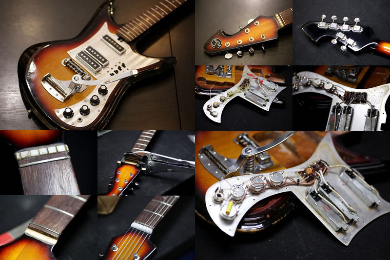 teisco k-3l 改造　ジャパンビンテージ Teisco K-3L - ウェスタンエレクトリック配線、0フレット、ナット交換