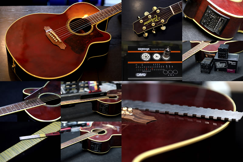 Takamine TDP-500SP - プリアンプ交換、フレットすり合わせ - SPREAD